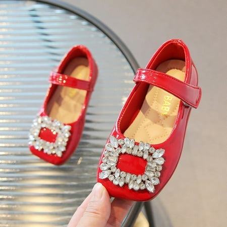

DancePeanut Spring Autumn Children Girls Princess Dance Shoes Baby Kids Girls Elegant Rhinestone Casual Shoes Size 21-35