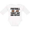 thumbnail image 3 of Inktastic Thanskgiving Football Turkey Nap and Repeat Boys or Girls Long Sleeve Baby Bodysuit, 3 of 5