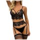 thumbnail image 1 of Gibobby Conjuntos de bragas de encaje Lencería sexy para mujer, conjunto de camisón de malla, camisón sexy para el hogar, lencería para mujer(Negro, CH), 1 of 5