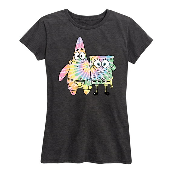 SpongeBob SquarePants - SpongeBob & Patrick Tie Dye - Women's Short Sleeve Graphic T-Shirt