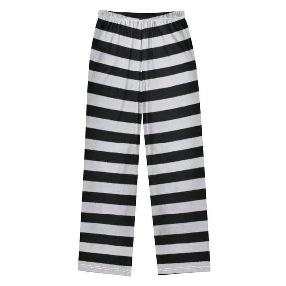 Ttyddzy Black Stripes Printed Boy's Pajama Pants, Cotton-like Modal for Spring/Autumn