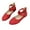 Red, variant on Ladys Single Shoes Suede Surface Elastic Ankle Strap Soft Sole Pointy Toe Flats Bottom Ballet Rear Ankle Zipper Shoes New Large Size Shallow Mouth Elastic Flat Shoes Red