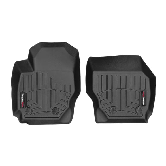 WeatherTech Custom Fit FloorLiners compatible with Volvo XC70, V70, S80 - 1st Row (Driver & Passenger), Black