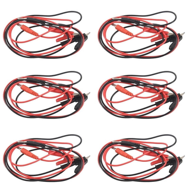 12piezas 1 M Longitud Clip Cocodrilo A Cable de Prueba de Clavija Platano Par para Multimetro