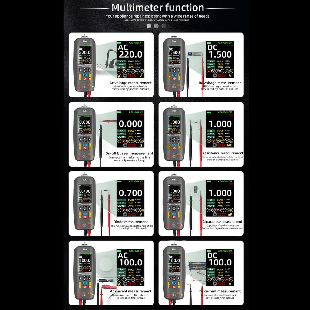 Small Digital Storage Oscilloscope & Auto Ranging Multimeter with Flexible Current Clamps 64K Record Length