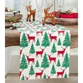 thumbnail image 2 of Fennco Styles Holiday Deer & Tree Christmas Cotton Table Runner 14" W x 72" L – Multicolor Woven Festive Table Cover for Winter Festivals, Home Décor, Banquets, Family Gatherings and Special Events, 2 of 3