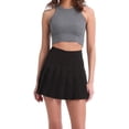 thumbnail image 2 of Falda corta de tenis plisada de cintura alta para mujer y niña, minifalda escolar con pantalones cortos con forro, 2 of 4