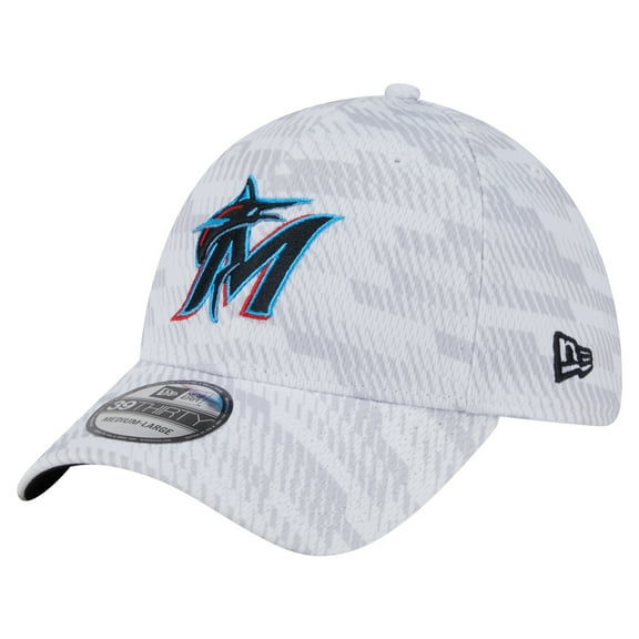 Men's-New Era  White Miami Marlins Graded 39THIRTY Flex Hat