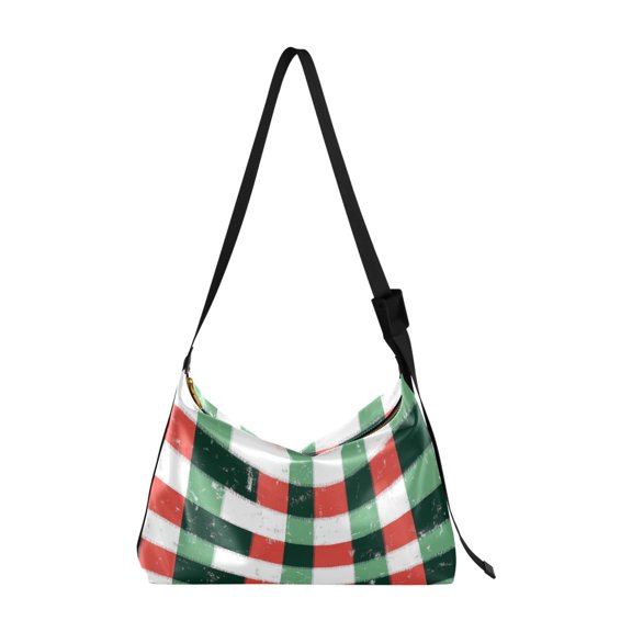 Crafted from premium leather, the Ultra Soft, on-trend Women's Hobo Handbag is a large satchel that makes a statement. Christmas Vibes Plaid