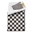 thumbnail image 2 of Black and White Checkered Duvet Cover and Pillowcase Set for Single Bedding, Bedroom Accessories for Kids Teens, 2 of 5