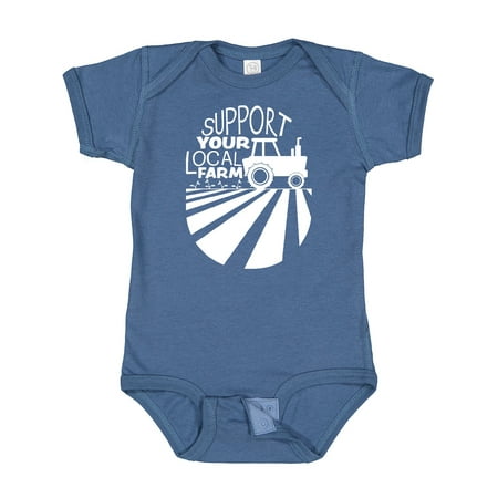 

Inktastic Support Your Local Farm- Tractor Gift Baby Boy or Baby Girl Bodysuit