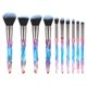 thumbnail image 1 of Juego de 10 brochas de maquillaje de cristal con mango de diamante transparente, base y brocha para sombra de ojos para maquillaje de belleza principiante, 1 of 4