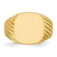 thumbnail image 2 of Auriga Fine Jewelry 14K Yellow Gold 13.5x13.5 Open Back Signet Ring for Men Size 9, 2 of 6