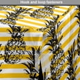 thumbnail image 4 of Grunge Dog Crate Cover, Retro Striped Background Pineapple Vintage Hippie Graphic, Easy to Use Pet Kennel Cover for Medium Large Dogs, 35" x 23" x 27", Black and Earth Yellow, by Ambesonne, 4 of 6