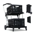 thumbnail image 1 of GloryStar Chariot de Magasinage Mobile Pliant avec Roues, Conception Pliable Polyvalente avec Porte de Rangement, Chariot Pratique pour Magasinage, Rangement et Usage Quotidien Polyvalent, 1 of 7