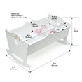 thumbnail image 6 of Doll Cradle with Bedding and Free Personalization Kit - White Rose, 6 of 11