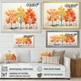 thumbnail image 4 of Designart "Golden Hues Autumn's Leaves in Yellow and Orange Splendor II" Floral Framed Wall Art Decor - Traditional Yellow Tree Maple Entryway Framed Wall Art Print, 4 of 6