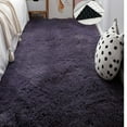 thumbnail image 5 of FUDAKUNA Soft Fluffy Area Rug Rectangular 32" x 63" Gray Purple Shaggy Non Slip Backing Plush Carpet, 5 of 7