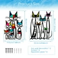 thumbnail image 2 of 2Pcs Cat Wall Art Decor Minimalist Design Iron Geometric Cat Wall Hanging Decoration for Living Room Bedroom Nursery Included Screw, 2 of 11