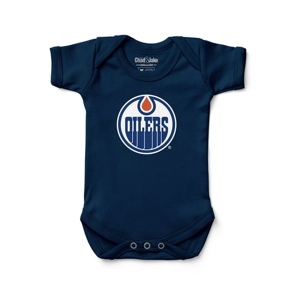 Newborn & Infant Chad & Jake Navy Edmonton Oilers Primary Logo Bodysuit