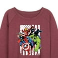 thumbnail image 3 of Marvel The Avengers - American Flag - Women's French Terry Pullover Long Sleeve Shirt, 3 of 5