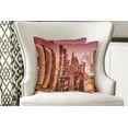 thumbnail image 4 of Ambesonne Travel Throw Pillow Cover 2 Pack, Dubai Night Cityscape, 16", Multicolor, 4 of 6