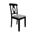 thumbnail image 2 of Castle Place 5-Piece Elegant Wooden Indoor Dining Table and Chairs Set, Black, 2 of 7