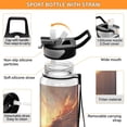 thumbnail image 4 of Bird Eagle Phoenix Fire Sports Water Bottle Portable Travel Mug 32oz BPA Free Leak Proof Straw Transparent Tritan for Gym Yoga Cycling Camping, 4 of 7
