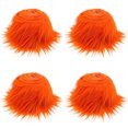 thumbnail image 1 of Nvzi 4 rollos de cinta de piel sintética navideña para decoración de árboles de Navidad o lazos de coronas artesanales de 59 x 1,96 pulgadas (naranja), 1 of 5
