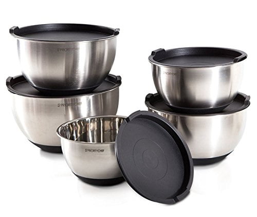 stainless steel mixing bowls with lids walmart