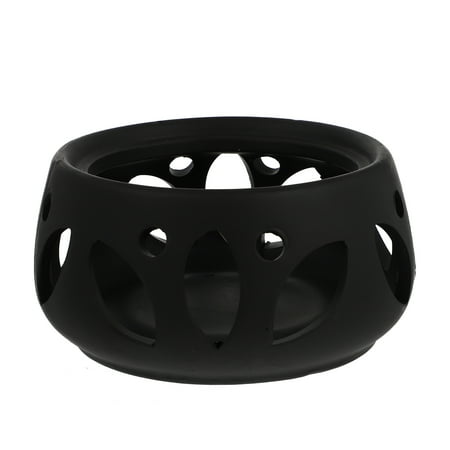 

PATKAW 1Pc Tea Warmer Ceramic Candle Stand Teapot Heater Base Tea Stove (Black)