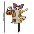 thumbnail image 3 of DefiDgd Halloween Ghost Metal Yard Stake,Vintage Rustic Style Outdoor Ghost Decor for Halloween Fall Porch Lawn Flower Bed Garden Holiday Party Home Decoration(A), 3 of 6