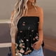 thumbnail image 1 of ICHUANYI Clearance Women Strapless Bandeau Tank Tops Summer Casual Sleeveless Tube Shirt Blouse Tanks Top(Black, XL) ICHUANYI WER2023080708376, 1 of 4