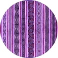 thumbnail image 1 of Ahgly Company Indoor Round Solid Purple Modern Area Rugs, 6' Round, 1 of 4