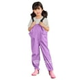 thumbnail image 6 of MKHSQHDG Rain Pants Kids Girls Waterproof with Suspenders Windproof Reflective Toddler Romper and Jumpsuit for Outdoor, 6 of 6