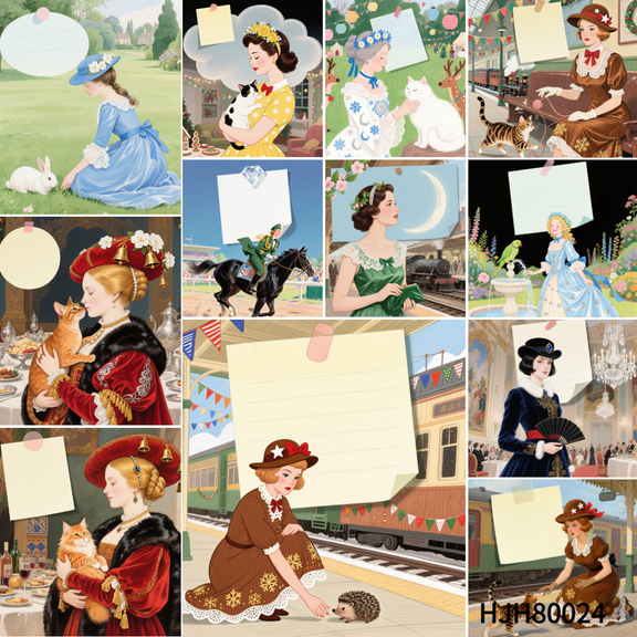 ✨Obsessed! Lady Pattern Sticky Notes - 100 Sheets for Stylish Planning, Journals & Eye-Catching Decorative Cards 🌸