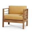 thumbnail image 3 of Leon Teak Outdoor Club Chair with Fawn Cushion, 3 of 5