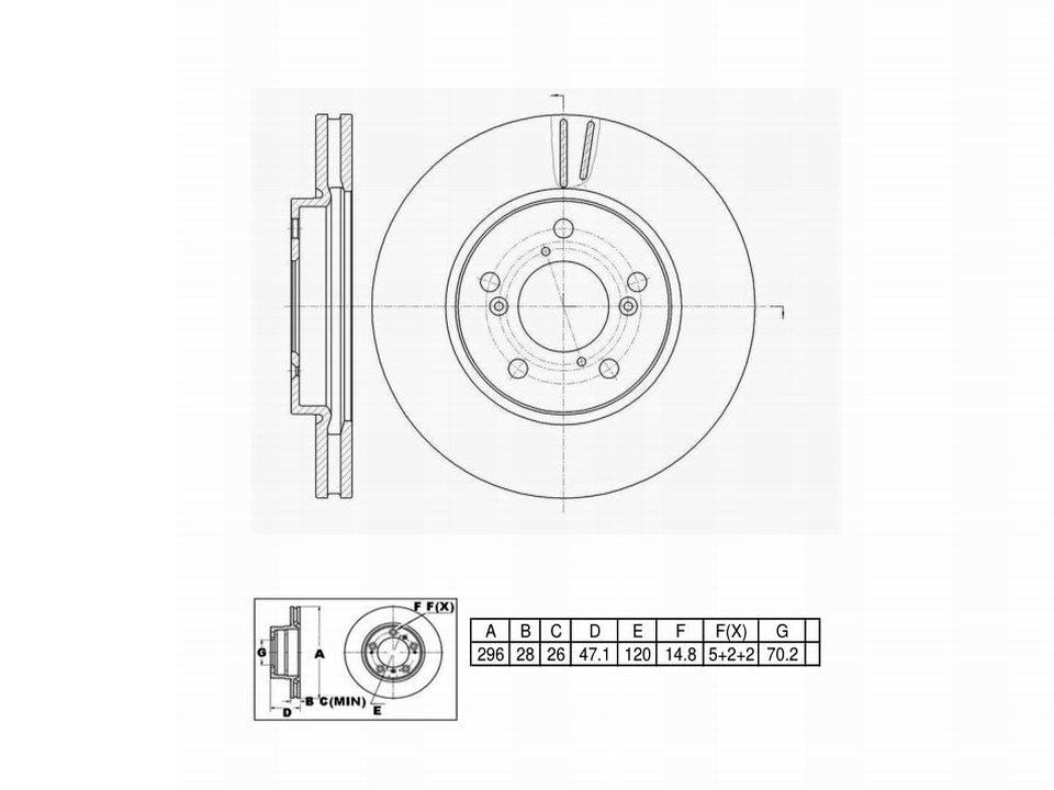 Winstop Brake Rotor, Front WS245520, Honda Odyssey 2010-2005