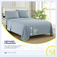 thumbnail image 5 of Sweet Home Collection Full Sheet Sets, Classic 1800 Series Deep Pocket 4 Piece, Luxury Soft Microfiber Bed Sheet Sets, Misty Blue, 5 of 5