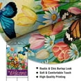 thumbnail image 3 of Welcome Spring Butterfly Flowers Large Decorative House Flag, Floral Tulip Daisy Yard Garden Outside Decor, Summer Vintage Farmhouse Outdoor Home Burlap Decoration Double Sided 28 x 40, 3 of 6