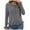 Grey, variant on vigerkar Womens Casual Ruffle Cardigan Sweaters Button Up Crew Neck Long Sleeve Sweater Cute Soft Knit Tops (Black, M)