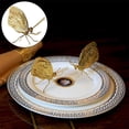 thumbnail image 3 of Escultura de mariposa dorada, adorno de insectos de Metal sólido, minifigura de mariposa para decoración de escritorio, jardín, oficina en casa, 3 of 5
