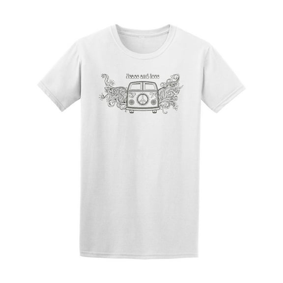Hippie Vintage Car Peace & Love Tee Men's -Image by Shutterstock