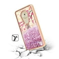 thumbnail image 2 of Bemz Quicksand Glitter Liquid TPU Case for Moto G7 Play with Atom Wipe - Pink Eiffel Tower Paris Hearts, 2 of 3