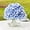 Blue, variant on Enova Floral Artificial Silk Hydrangea Fake Flowers Arrangement in Round Clear Glass Vase with Faux Water for Home Office Wedding Event (Blue)