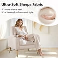thumbnail image 5 of Modern Accent Chair, Upholstered Armchair Living Room Chair, Comfy Single Sofa Chair with Metal Legs, Comfy Fabric Chair for Living Room Bedroom Office, 5 of 7