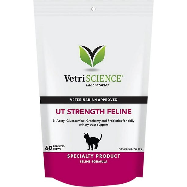 VetriScience Laboratories UT Strength Feline, Urinary Tract Health Supplement, Chicken Liver