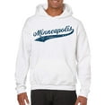 thumbnail image 4 of UGP Campus Apparel Minneapolis Baseball Script - Hometown Pride, Pitcher Hoodie - Large - White, 4 of 6