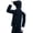 Black, variant on Hoodies for Men Performance Fishing Hoodie Shirt - UPF 50 Sun Protection Long Sleeve Thumbholes Shirts with Neck Gaiter XL