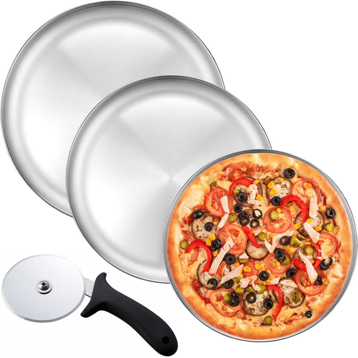 Pizza Pan Pizza Pan for Oven Pizza Baking Pan and Pizza Cutter Set